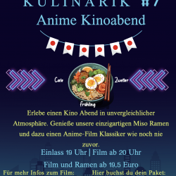 Anime Filmabend 24.01.2026 | Sitzplatz + Ramen